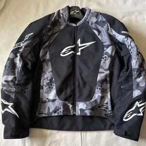 Alpinestars Sniper Men's  Motorcycle Size L Black Camo Armor Padded Jacket